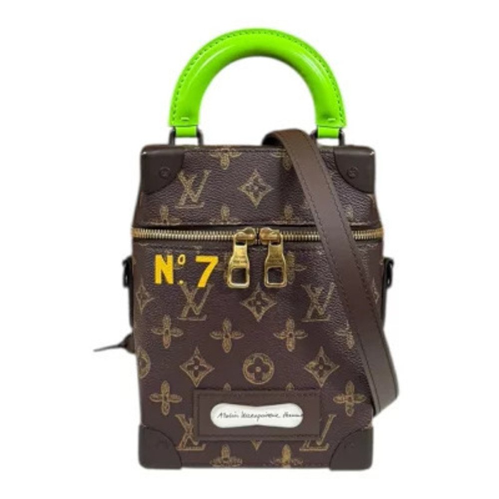 Louis Vuitton Vertical Trunk Monogram Shoulder Bag Canvas Brown